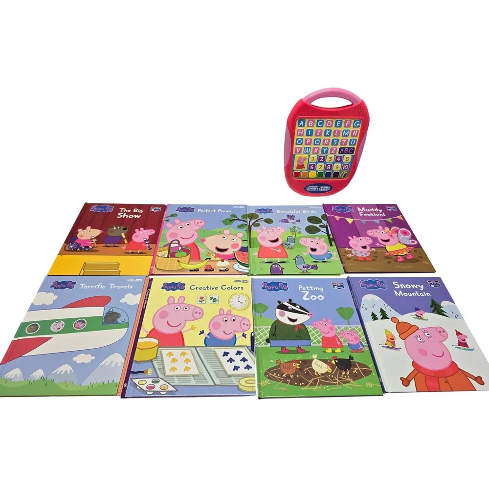 Peppa Pig My First Smart‎ Pad Learning Tablet & 8 Book Bundle Educational